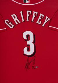 A Ken Griffey Jr. Signed Autograph 600 Home Run Cincinnati Reds Jersey Display (Upper Deck Authenticated),