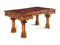An Austrian Carved Oak Writing Table