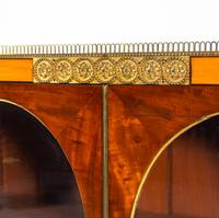 A George III Gilt Bronze Mounted Satinwood, Tulipwood and Mahogany Ladies' Writing Cabinet