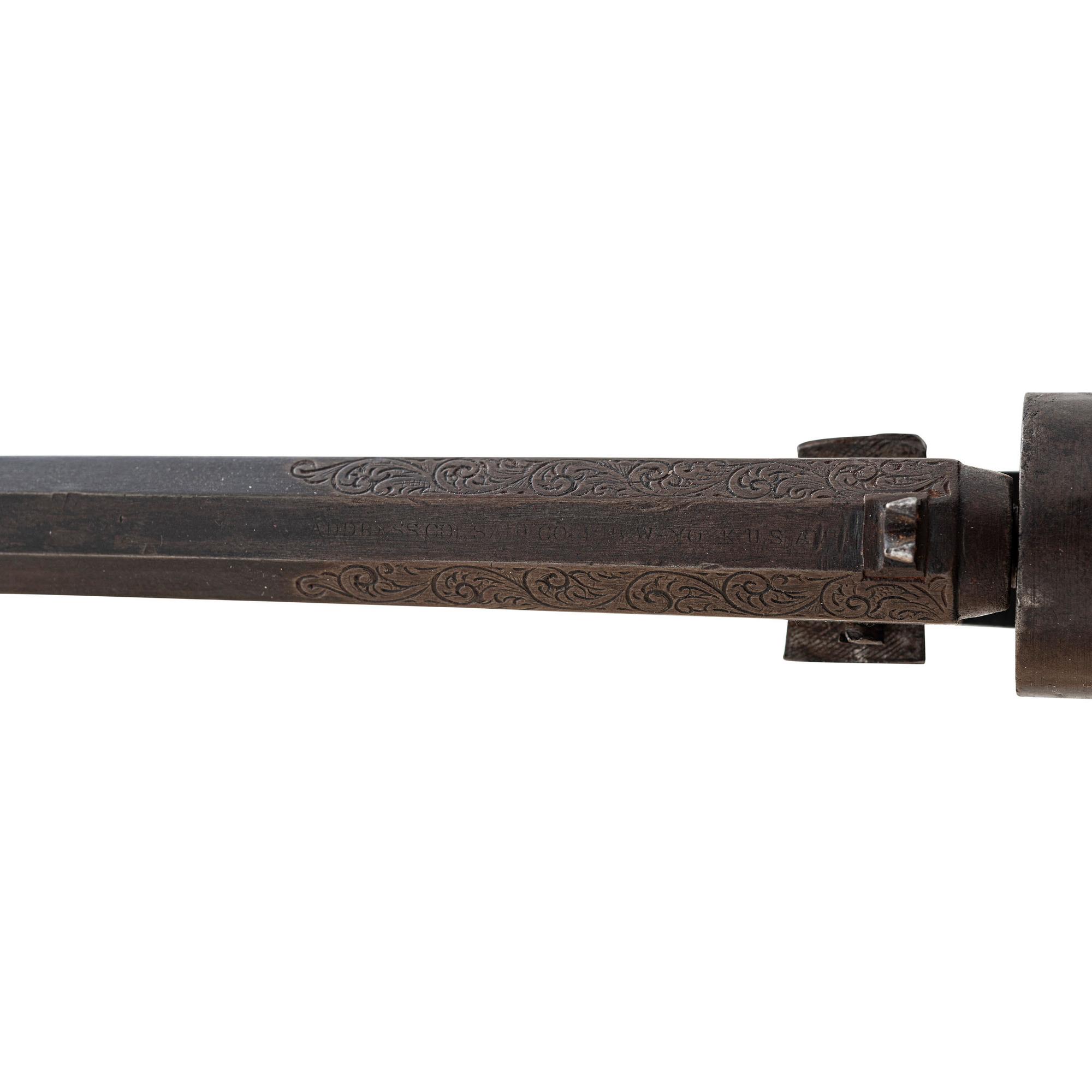 Factory Engraved and Ivory Gripped Colt Model 1849 Pocket Cartridge Conversion Inscribed to W.C. Walsh - 4th Texas Infantry CSA