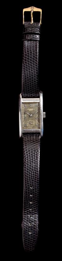 A Staybright Steel Rectangular Case Wristwatch, Patek Philippe,