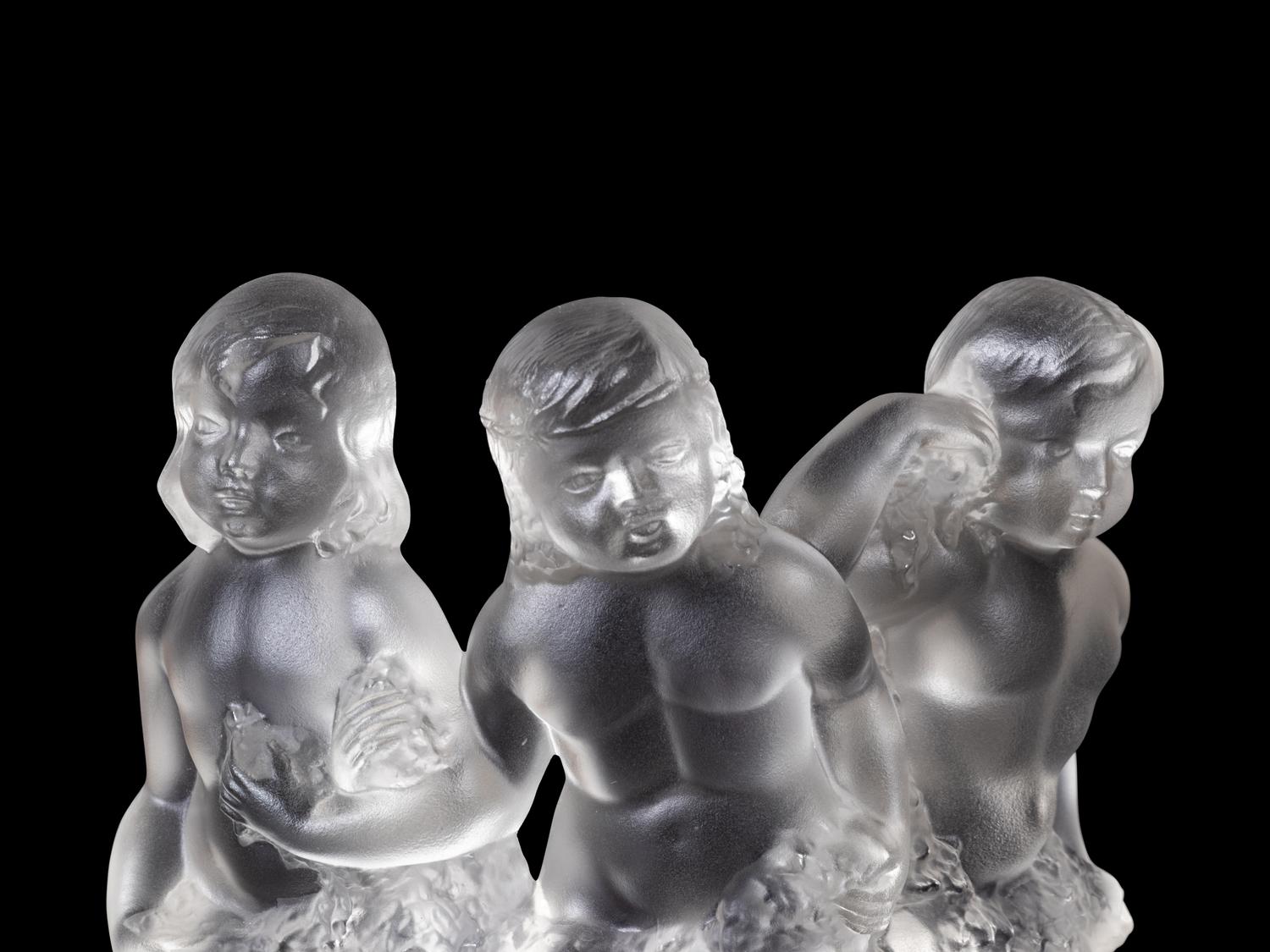 A Lalique Luxembourg Sculpture and a Lalique Chrysis Figure