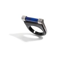 ART MODERNE, SILVER AND LAPIS RING