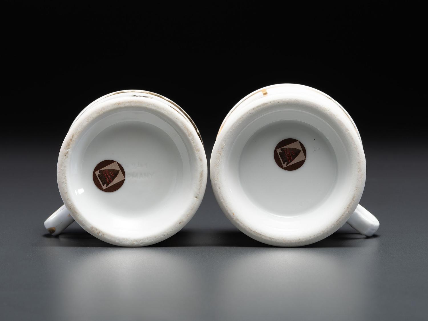 Two Porcelain Occupational Shaving Mugs