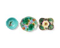 A Collection of Ten Majolica Tablewares