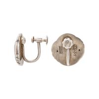 GEORG JENSEN, STERLING SILVER NECKLACE AND CLIP EARRINGS