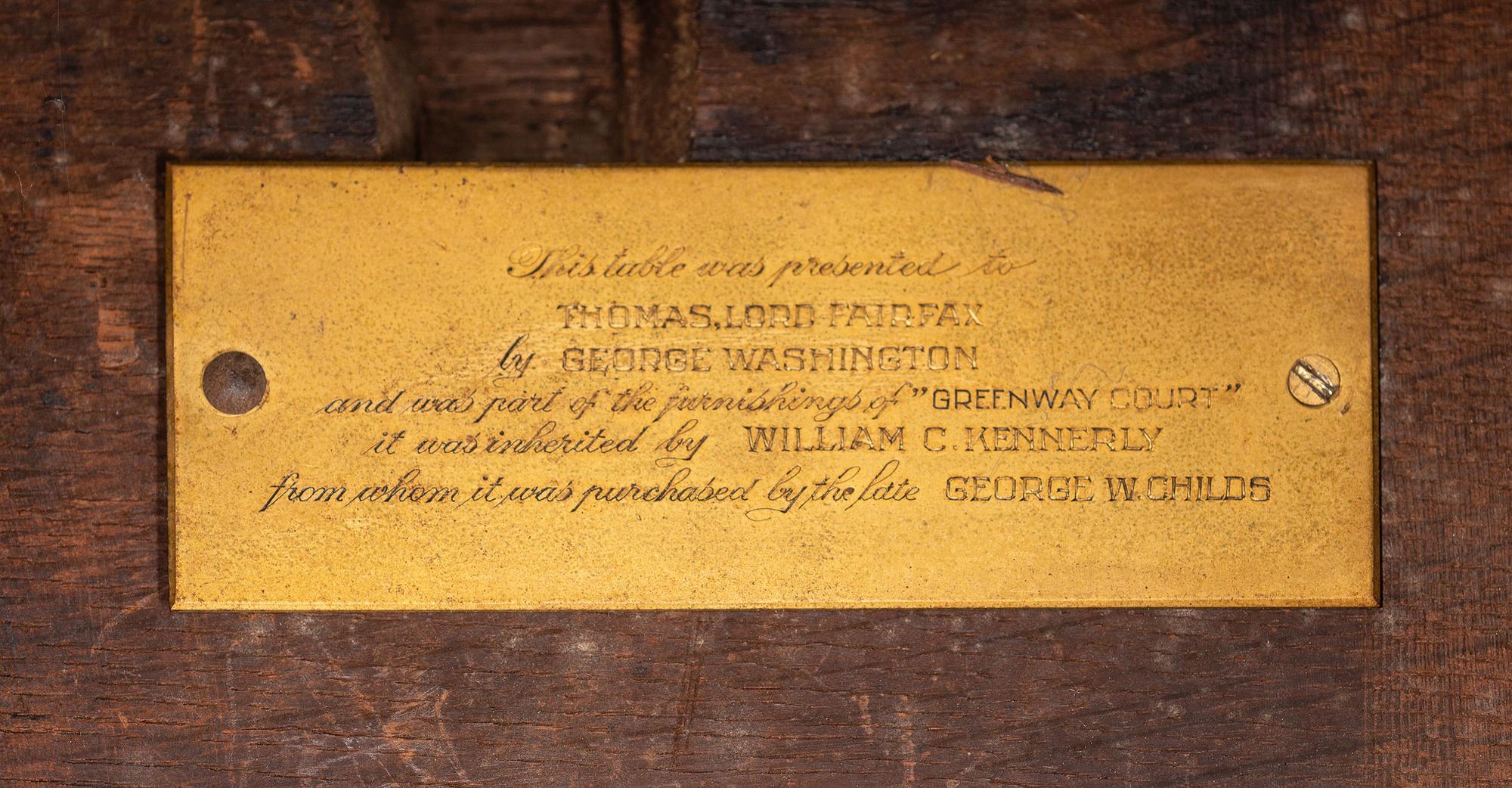 The Washington-Fairfax George III Mahogany Drop Leaf Table
