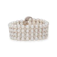 DIAMOND AND CULTURED PEARL BRACELET