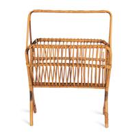 A Vintage Rattan Magazine Rack