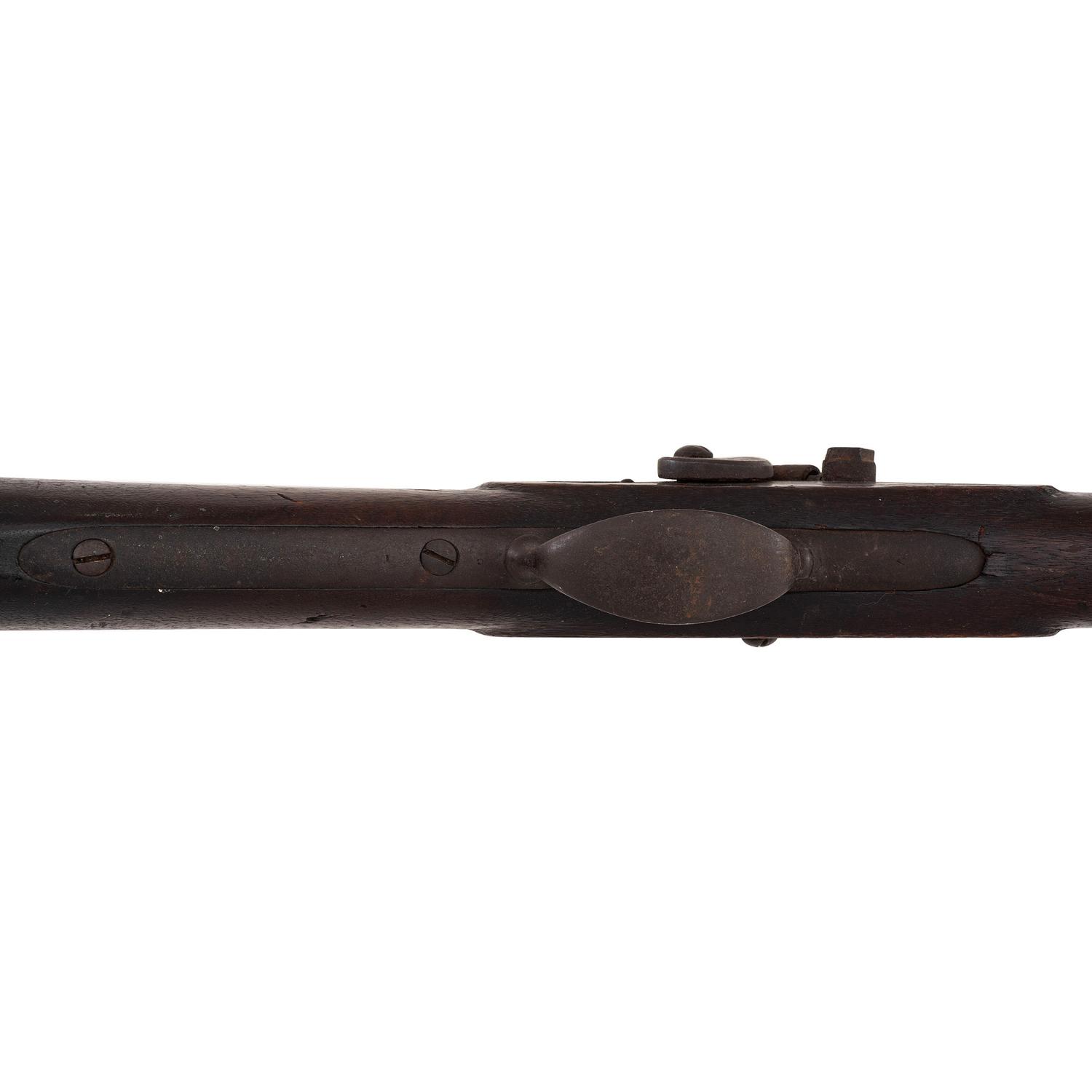 Heavy Barreled Leman Percussion Full Stock Plains Rifle