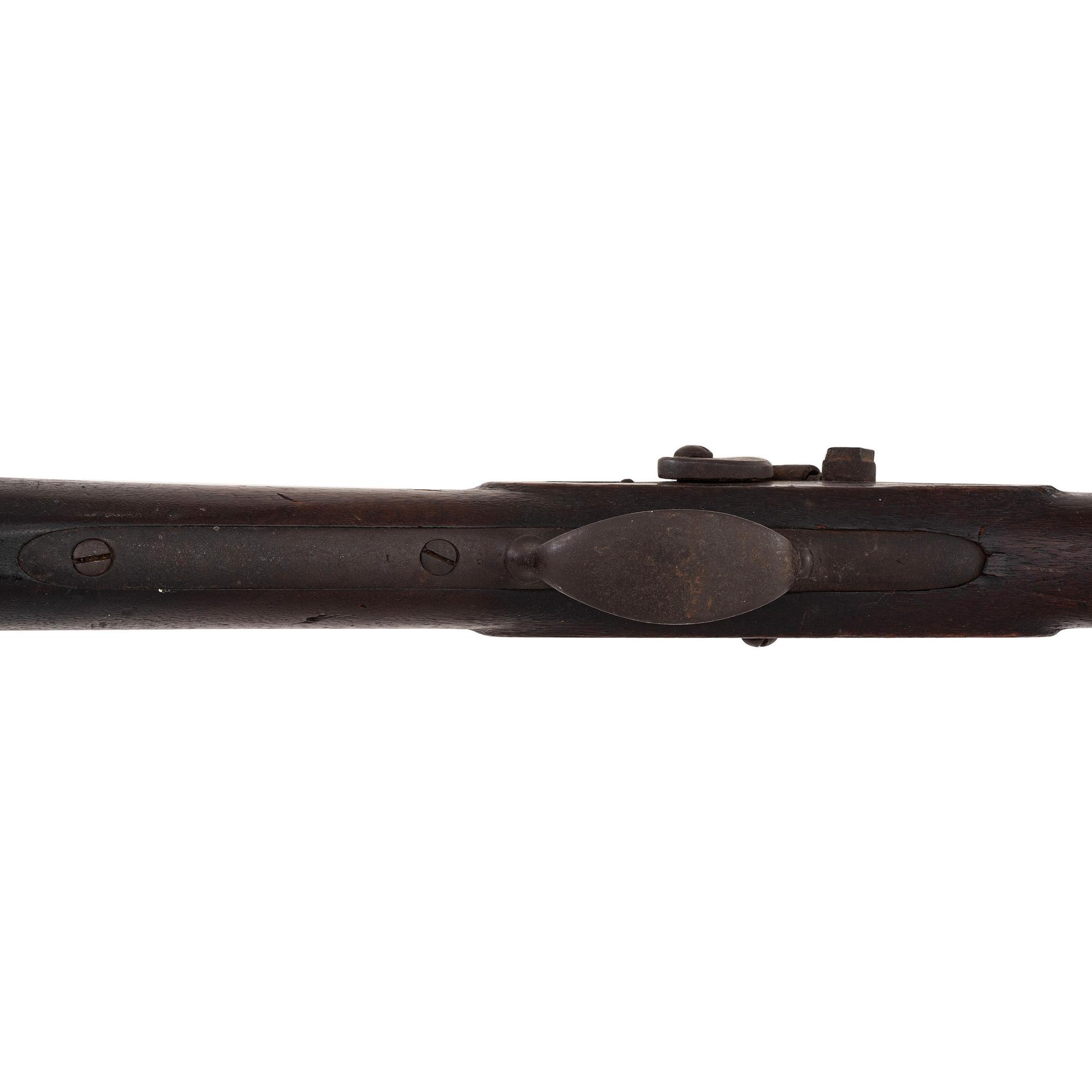 Heavy Barreled Leman Percussion Full Stock Plains Rifle
