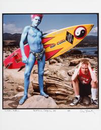 Malcolm McLaren and Christian Fletcher, Point Dume, California, 1985