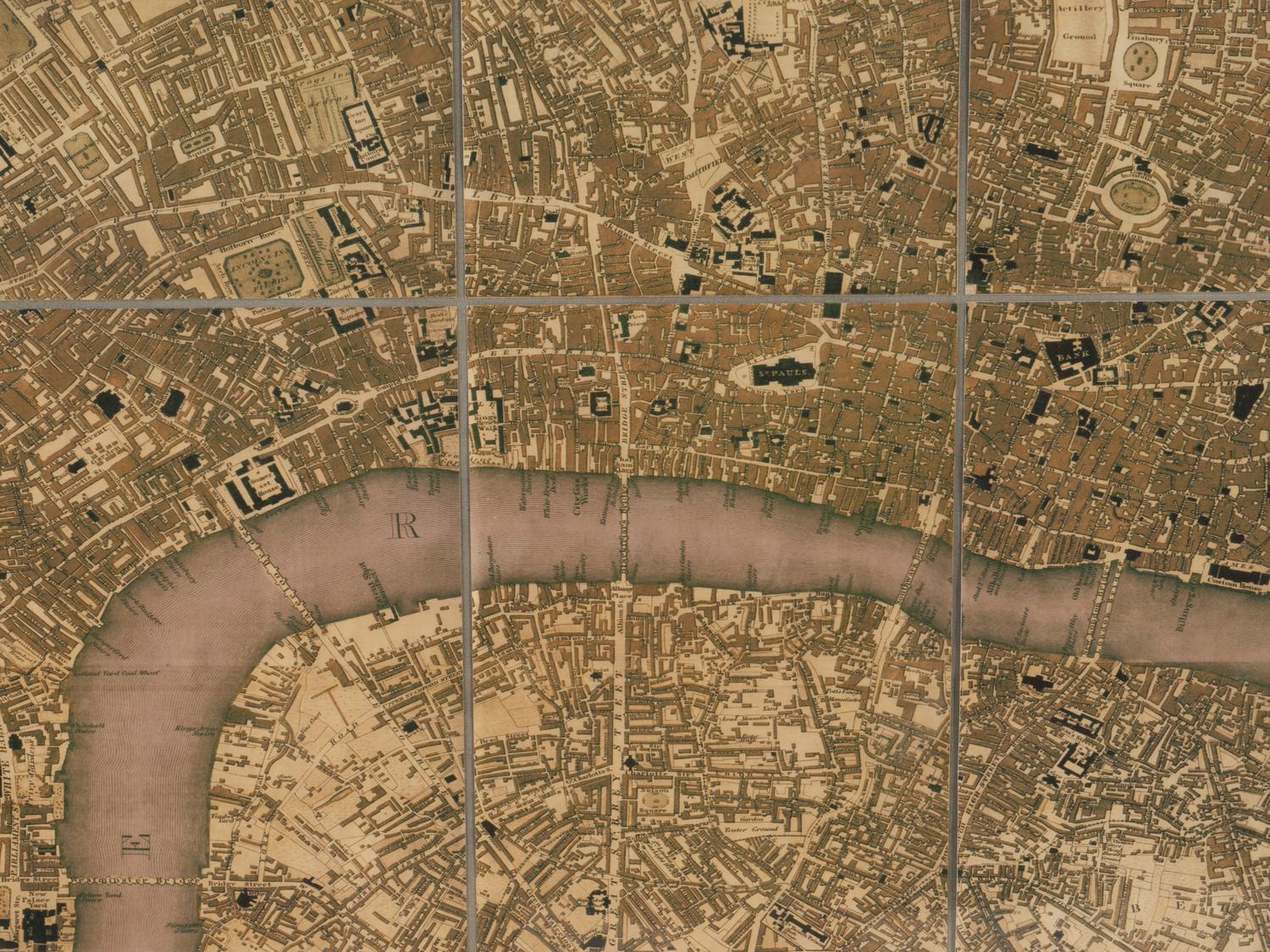 A Framed Greenwood, Pringle and Co. Folding Map, The Metropolis of London