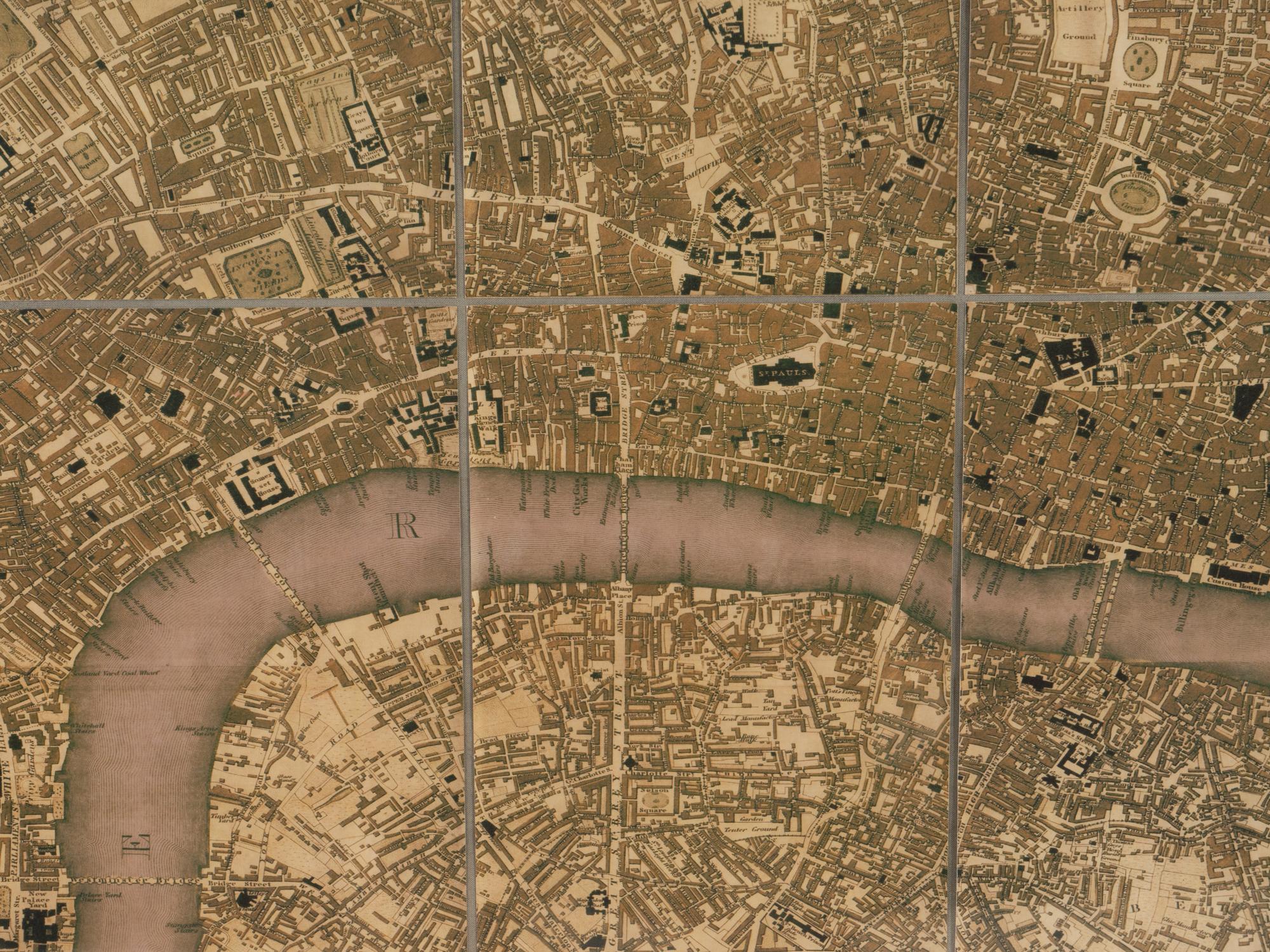 A Framed Greenwood, Pringle and Co. Folding Map, The Metropolis of London