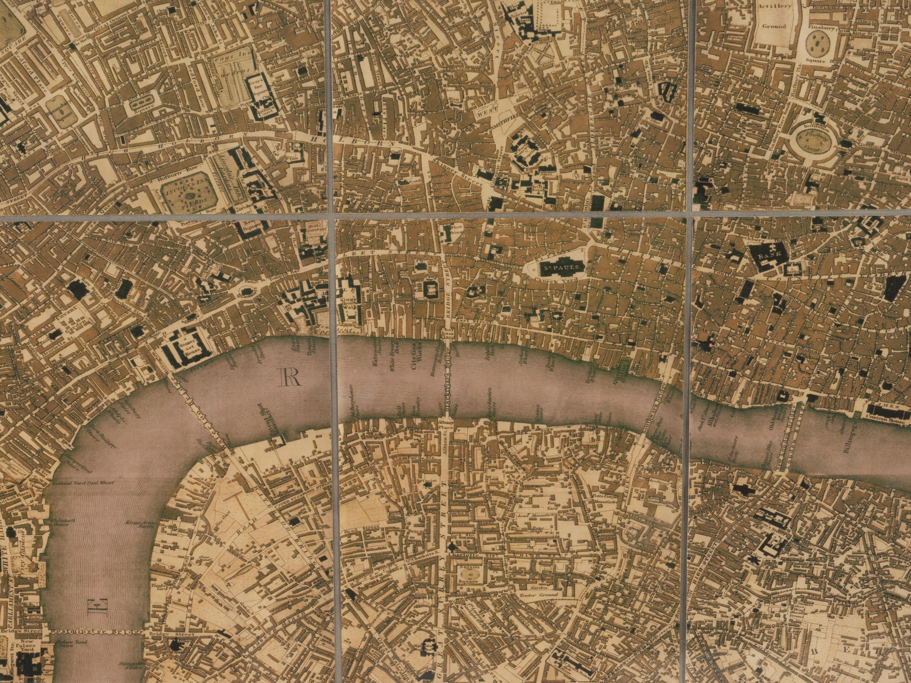 A Framed Greenwood, Pringle and Co. Folding Map, The Metropolis of London