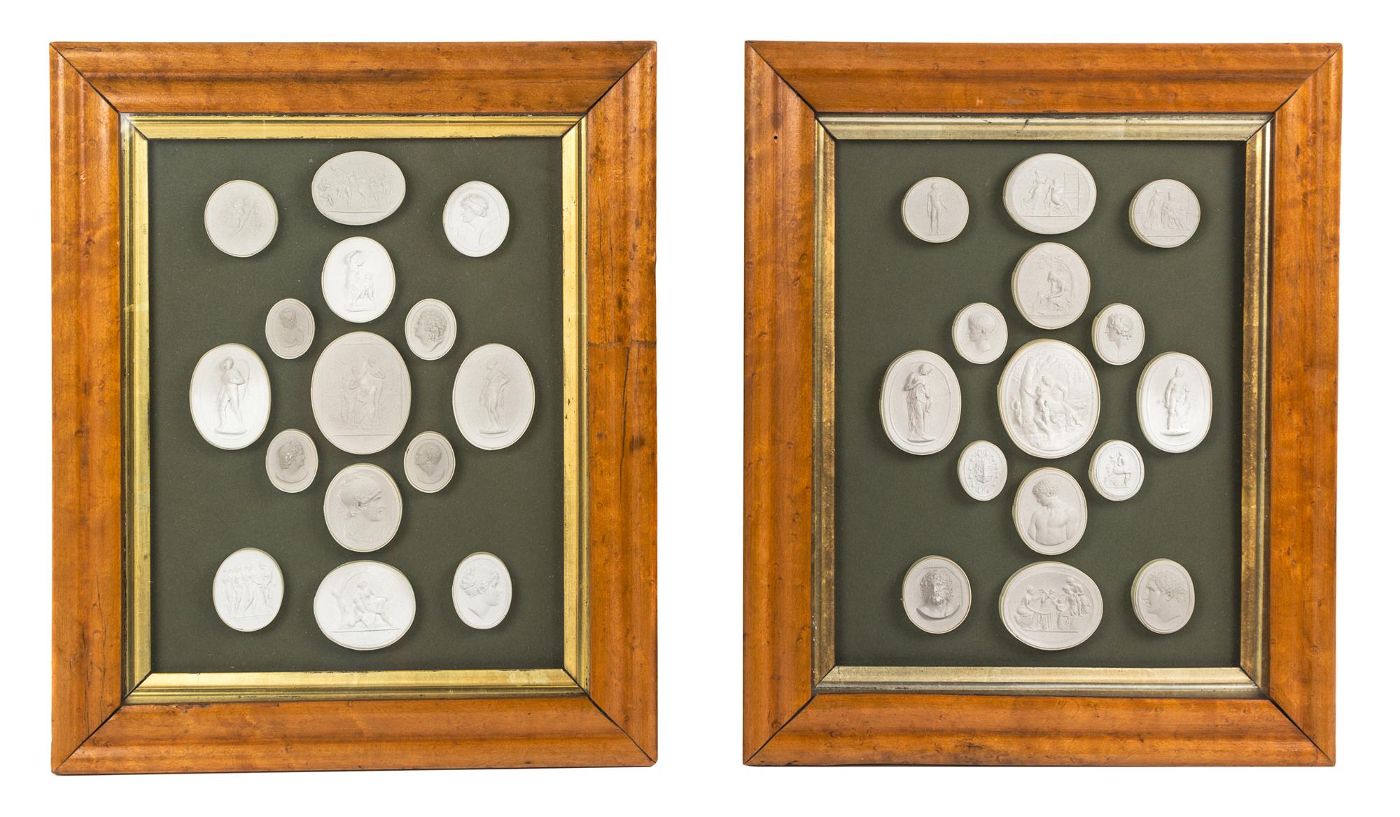 A Collection of Thirty Plaster Intaglios 14 1/2 x 11 3/4 inches (framed). — LATE 19TH CENTURY