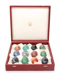 A Collection of Sixty-Six Russian Hardstone and Semi-Precious Stone Eggs