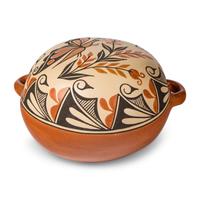 Sofia Medina (Zia, 1932-2010) — Polychrome Four-Color Pottery Canteen