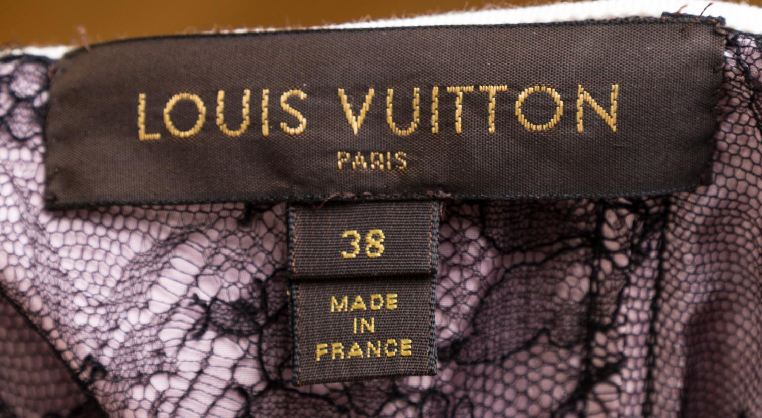 A Louis Vuitton Cream Strapless Dress, Size 38.