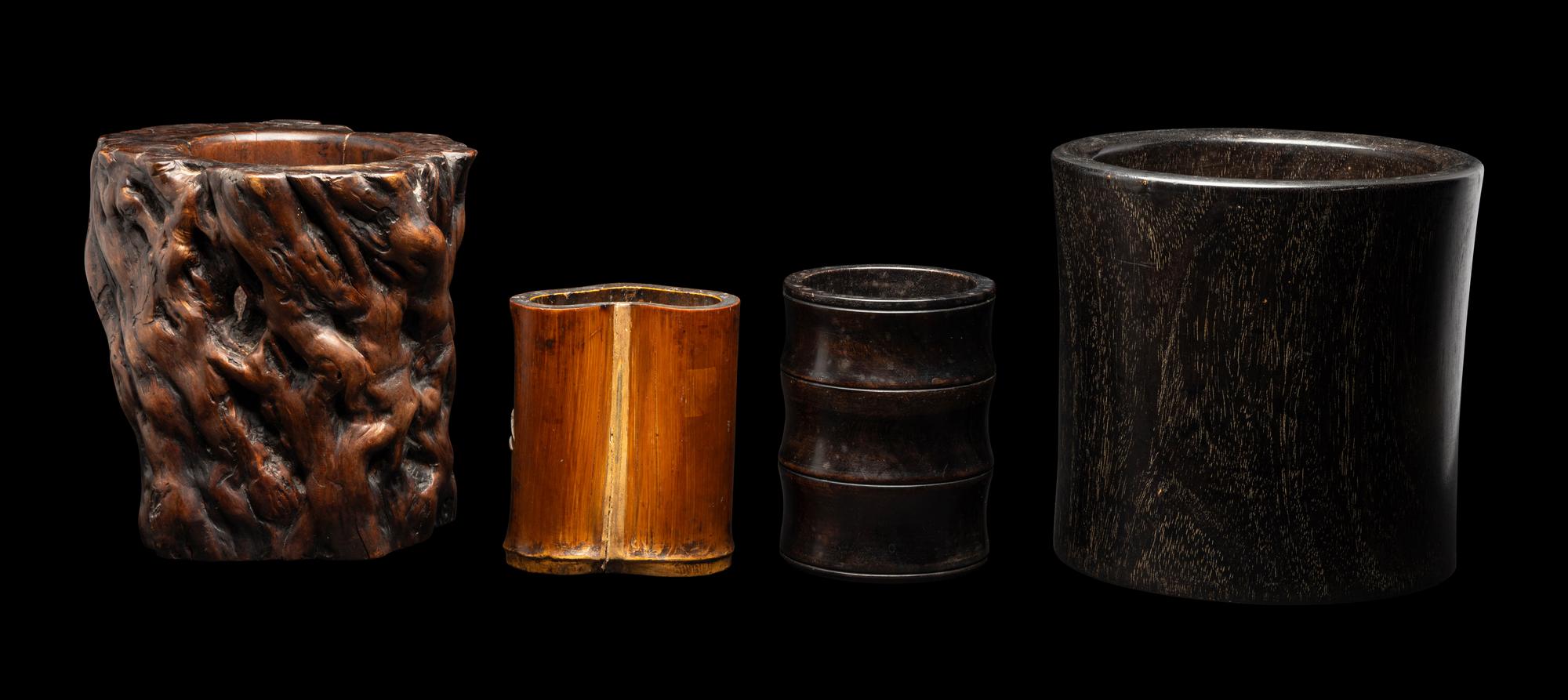 Four Chinese Brush Pots