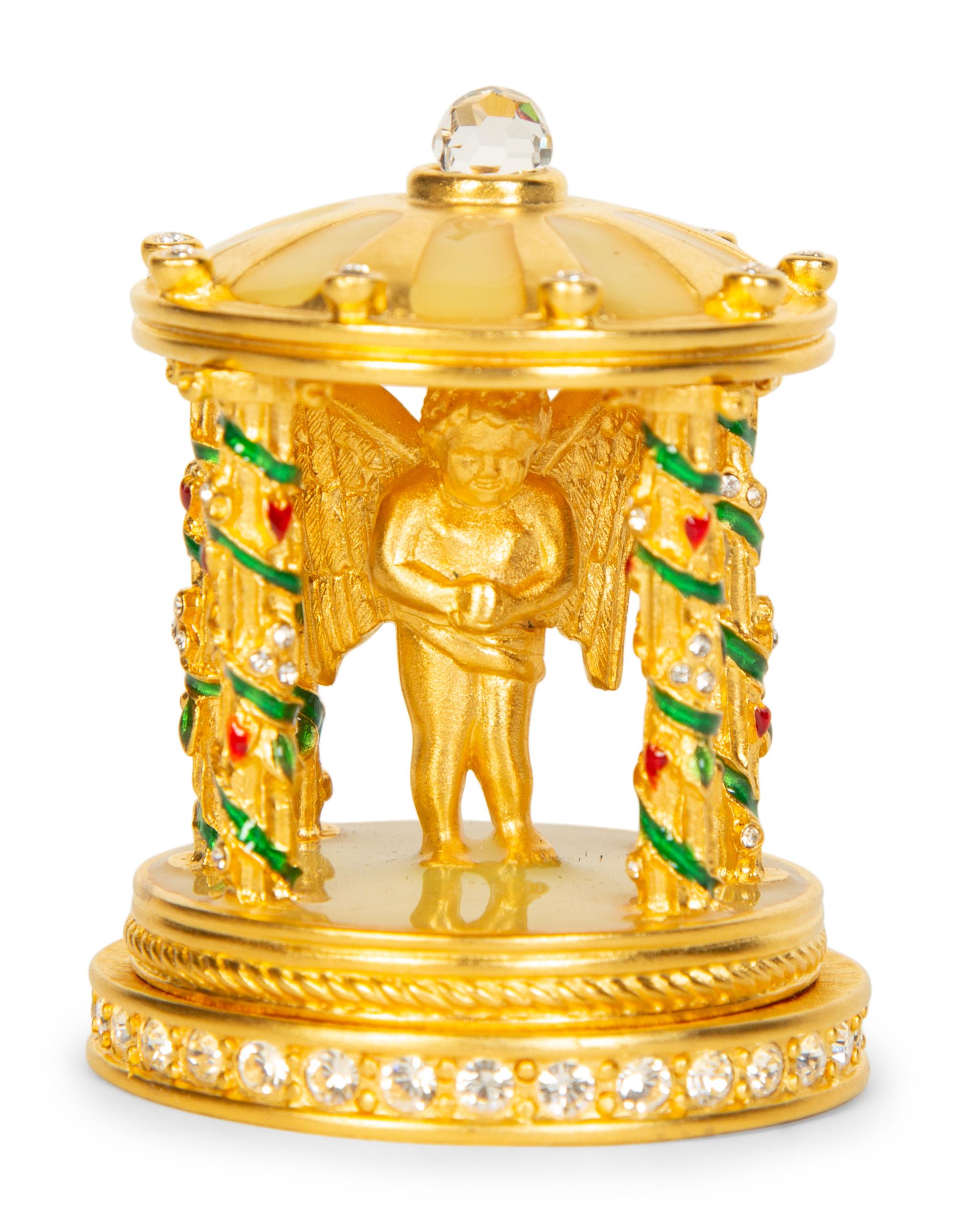 A Group of Decorative Gilt Metal and Enamel Articles
