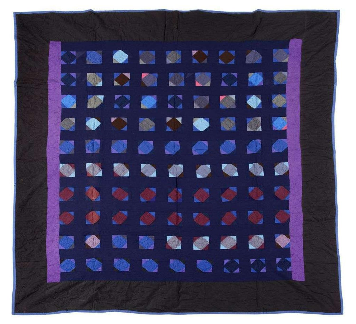 Amish pieced cotton quilt pennsylvania, 19th/20th century