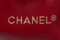 Chanel Shoulder Bag in Quilted Red Lambskin