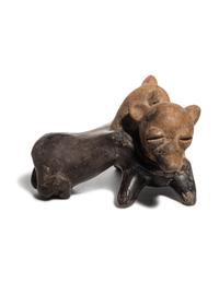 A Jalisco Pottery Double Dog Effigy