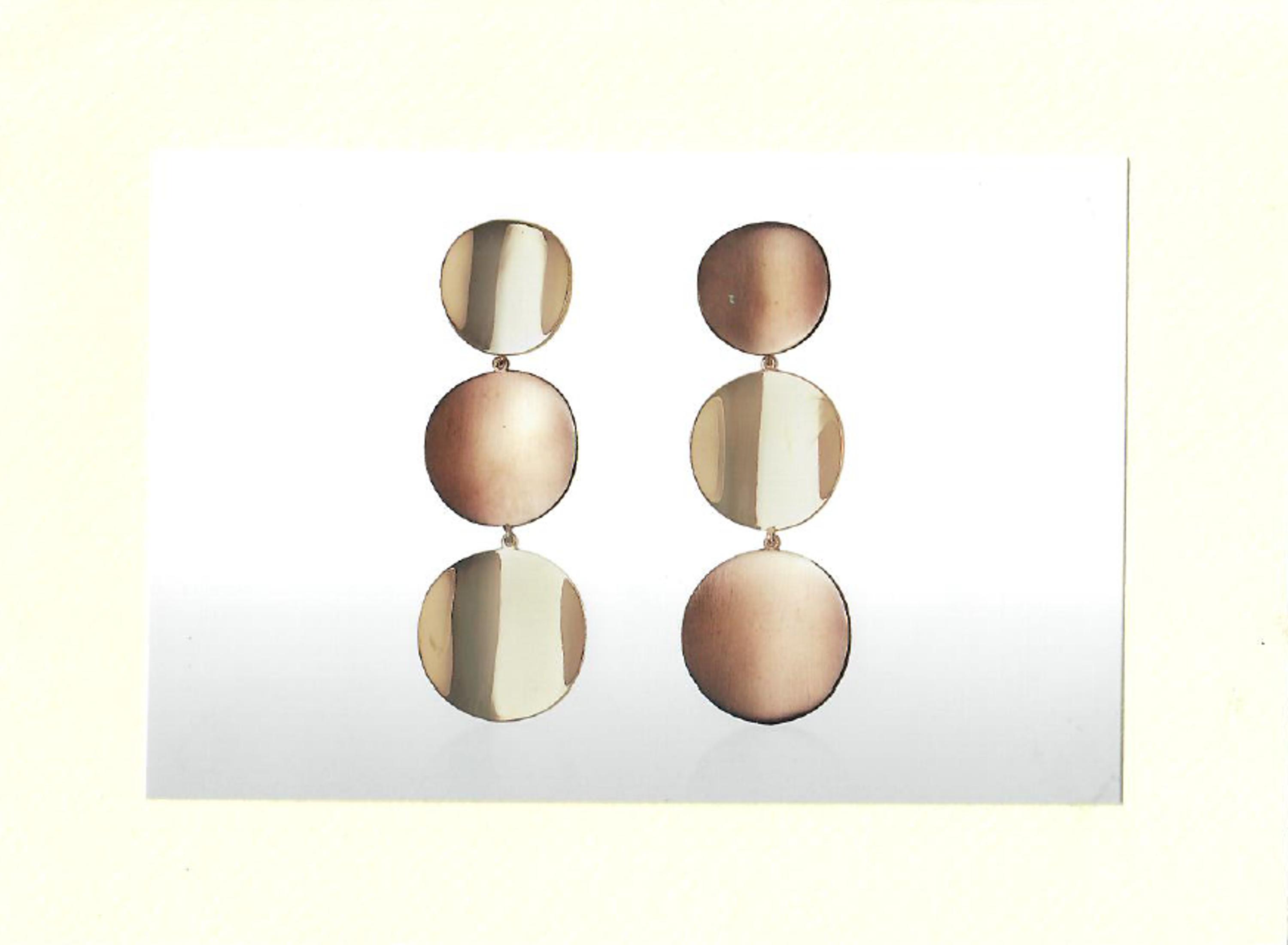 Sabbadini, Rose Gold and Steel Earrings