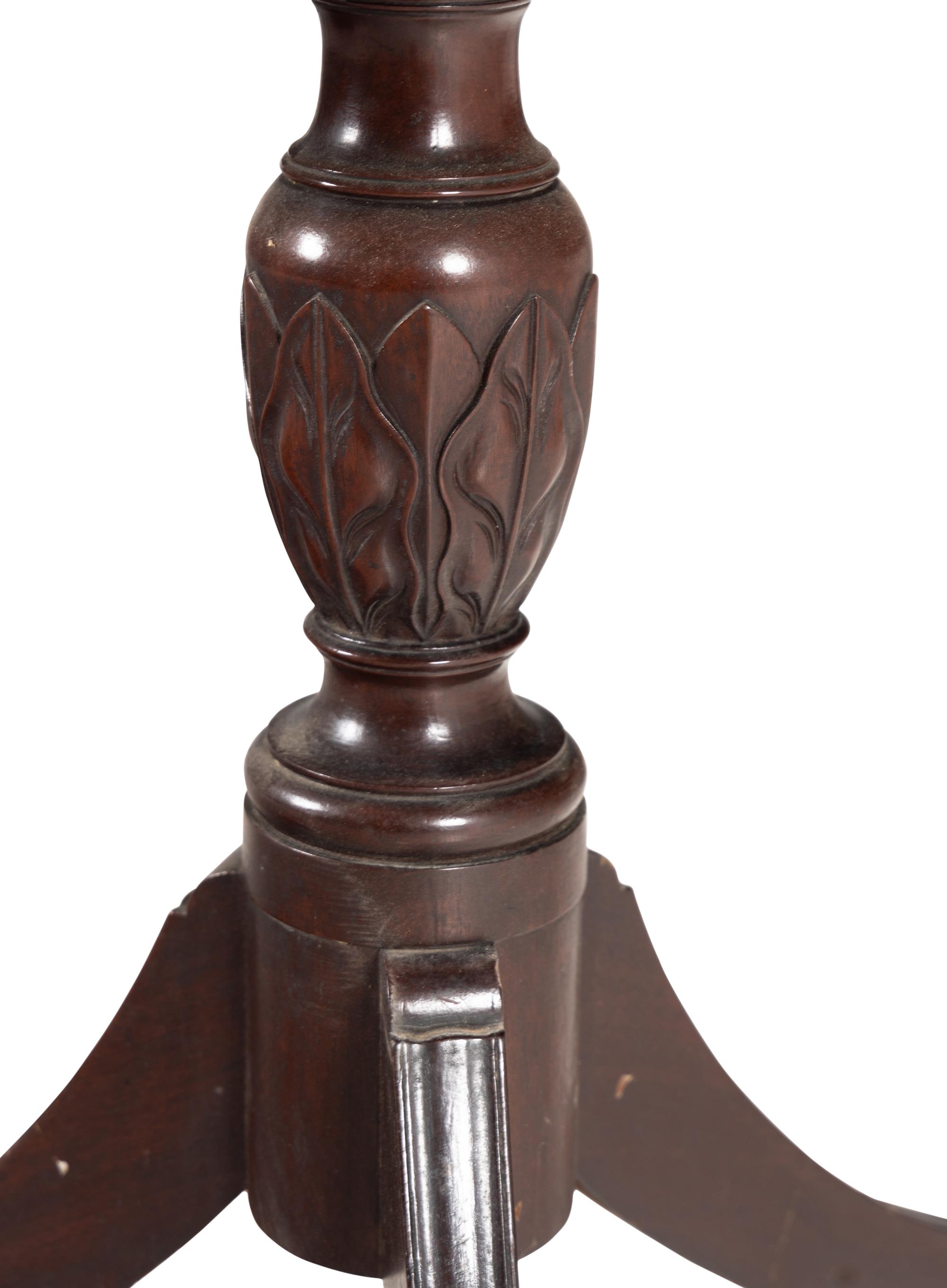 A Federal Tilt Top Mahogany Candlestand