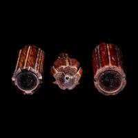 Three Chinese Zitan or Huanghuali Lobed Incense Tool Holders, 17th/18th Century 清早期 紫檀或黃花梨葵式香瓶三件