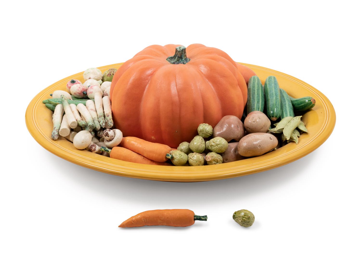 A Large French Glazed Ceramic Centerpiece