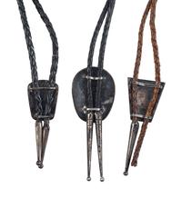 Southwestern-style Silver Bolo Ties, with Inlay