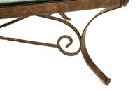 A Bronze and Glass Coffee Table