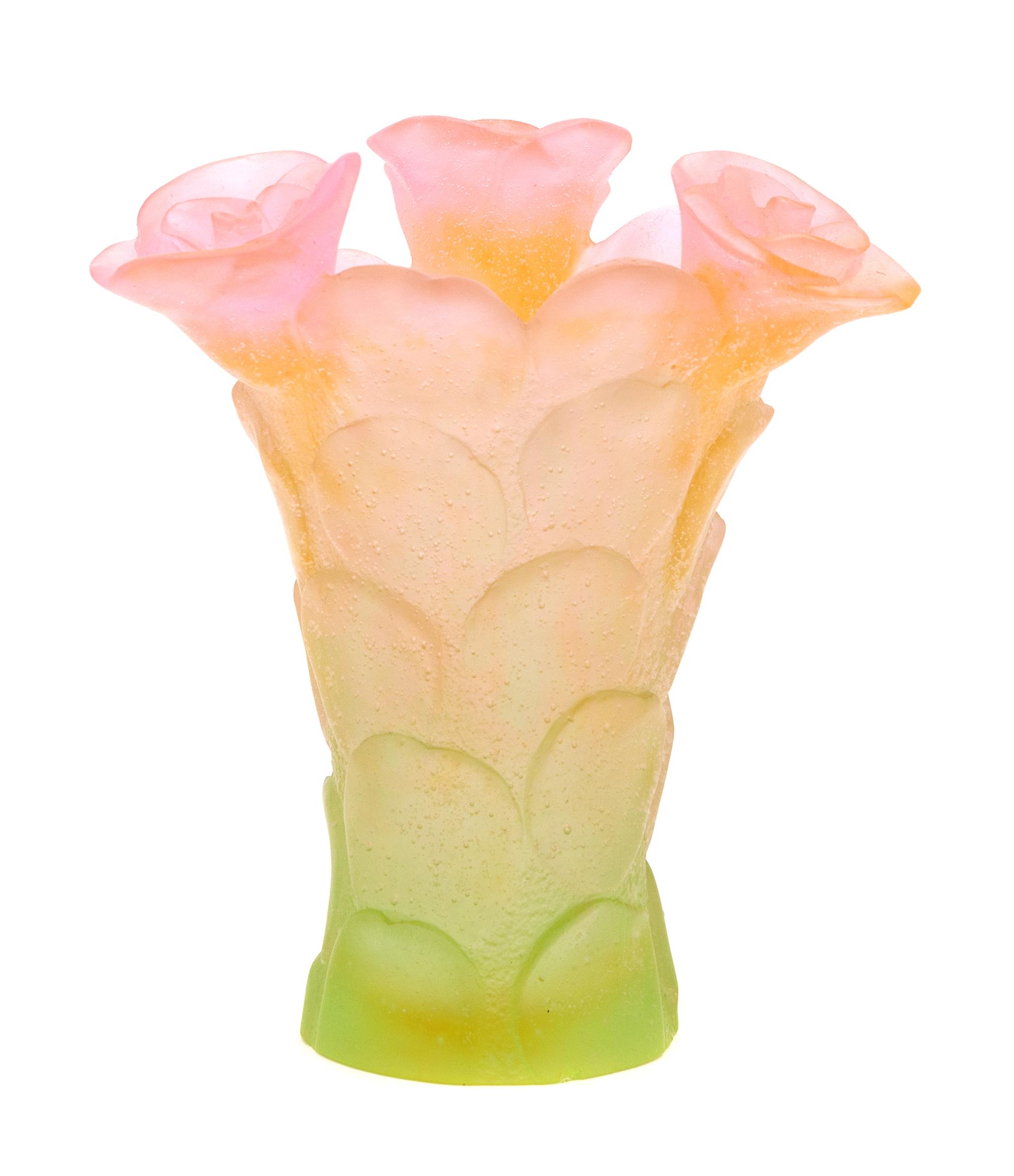 A Daum Pate de Verre Vase Height 6 1/2 inches. — SECOND HALF 20TH CENTURY
