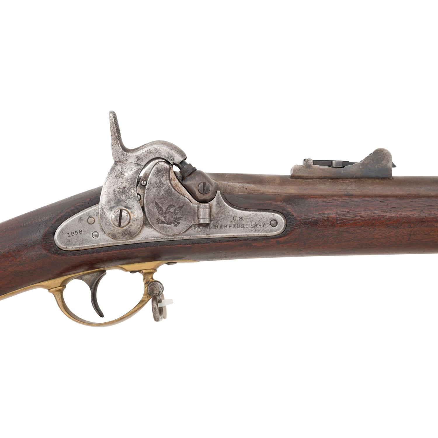 Fine & Scarce Brass Mounted US Model 1855 Type I Harpers Ferry Rifle