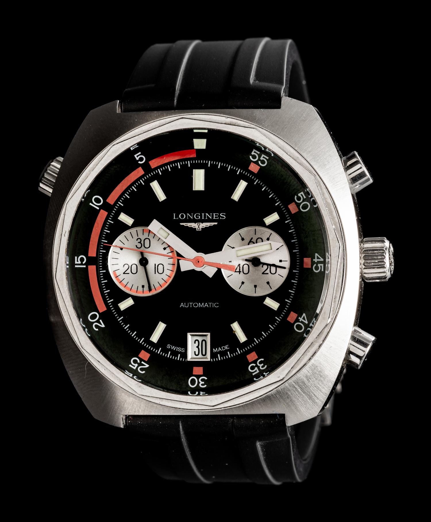 LONGINES, REF. L2.796.4 STAINLESS STEEL 'HERITAGE DIVER' CHRONOGRAPH WATCH