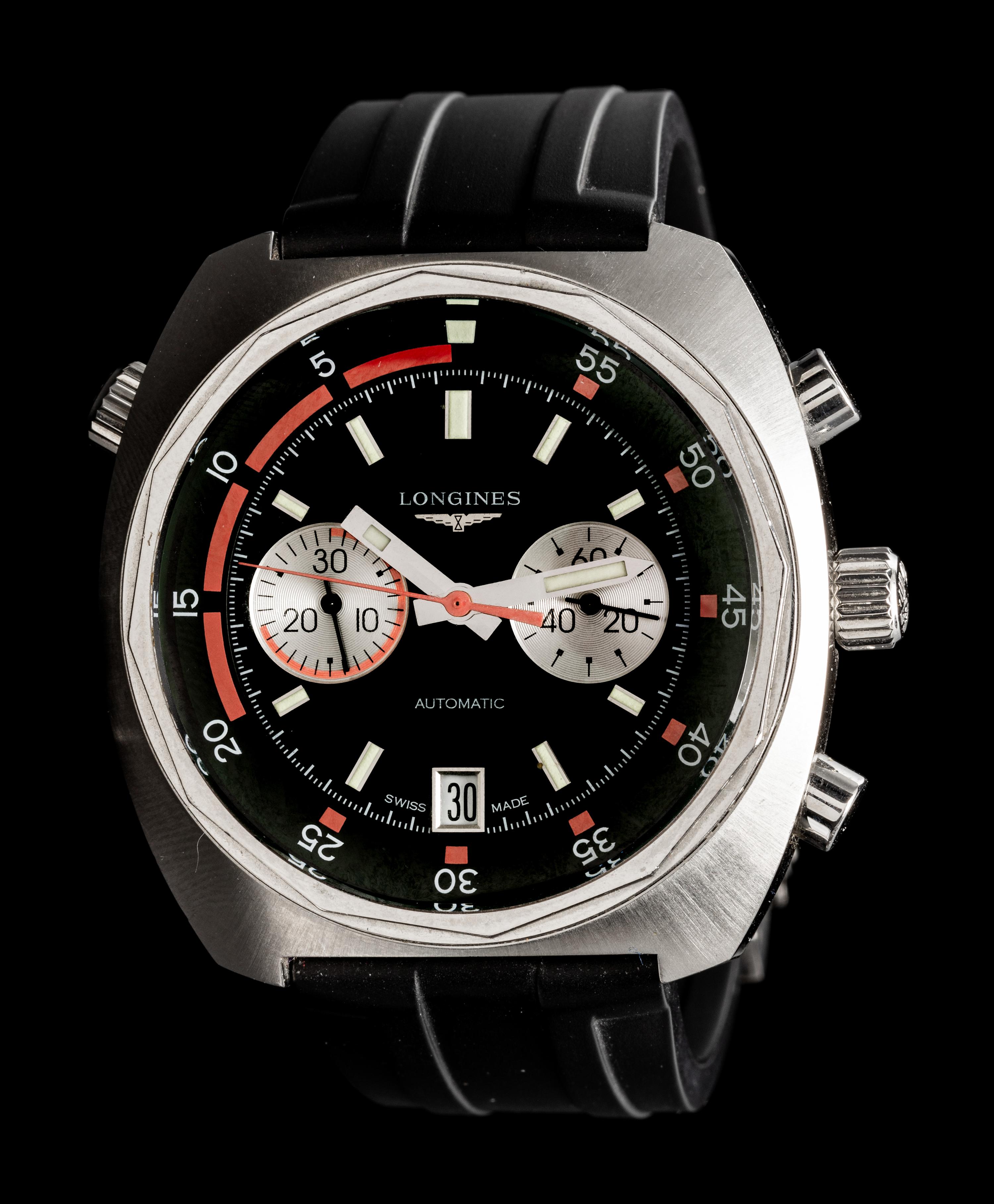 LONGINES, REF. L2.796.4 STAINLESS STEEL 'HERITAGE DIVER' CHRONOGRAPH WATCH