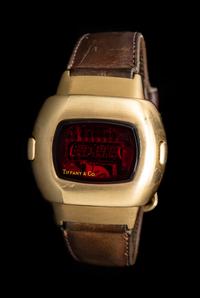 A 14 Karat Yellow Gold P3 Digital Calendar Wristwatch, Pulsar for Tiffany & Co., Circa 1974,