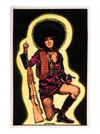[BLACK POWER]. A group of 9 Black Power blacklight/Day-Glo posters, incl. velvet examples.