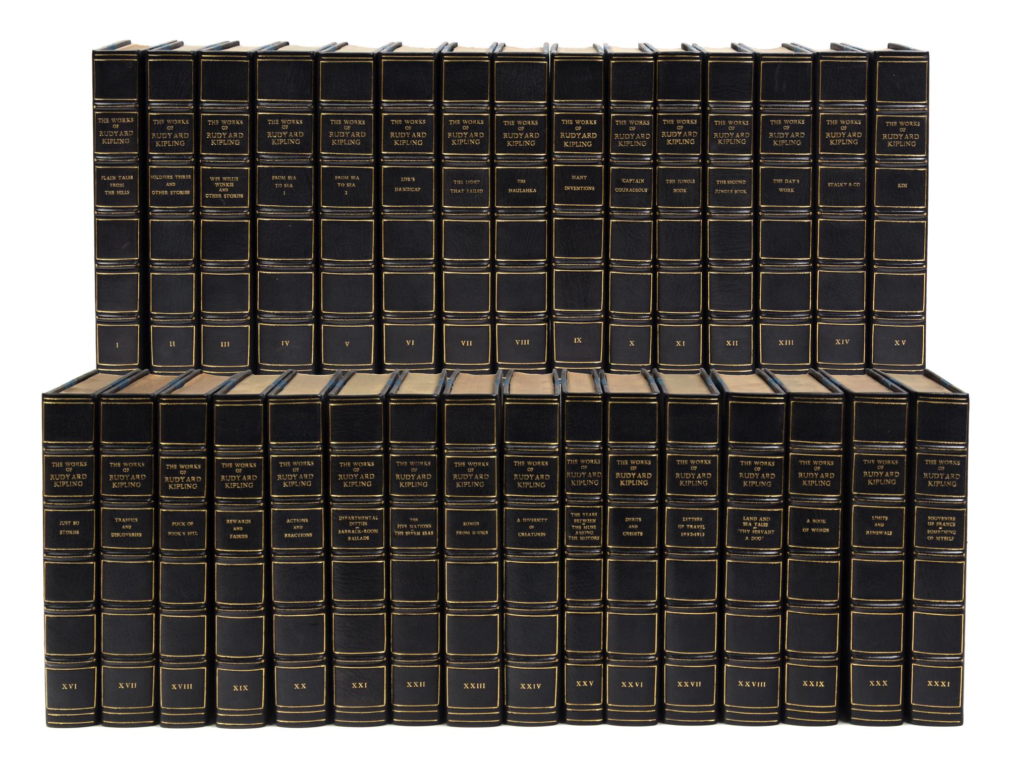 KIPLING, Rudyard. The Works of Rudyard Kipling. London: Macmillan and Co. Limited, 1913-1938.