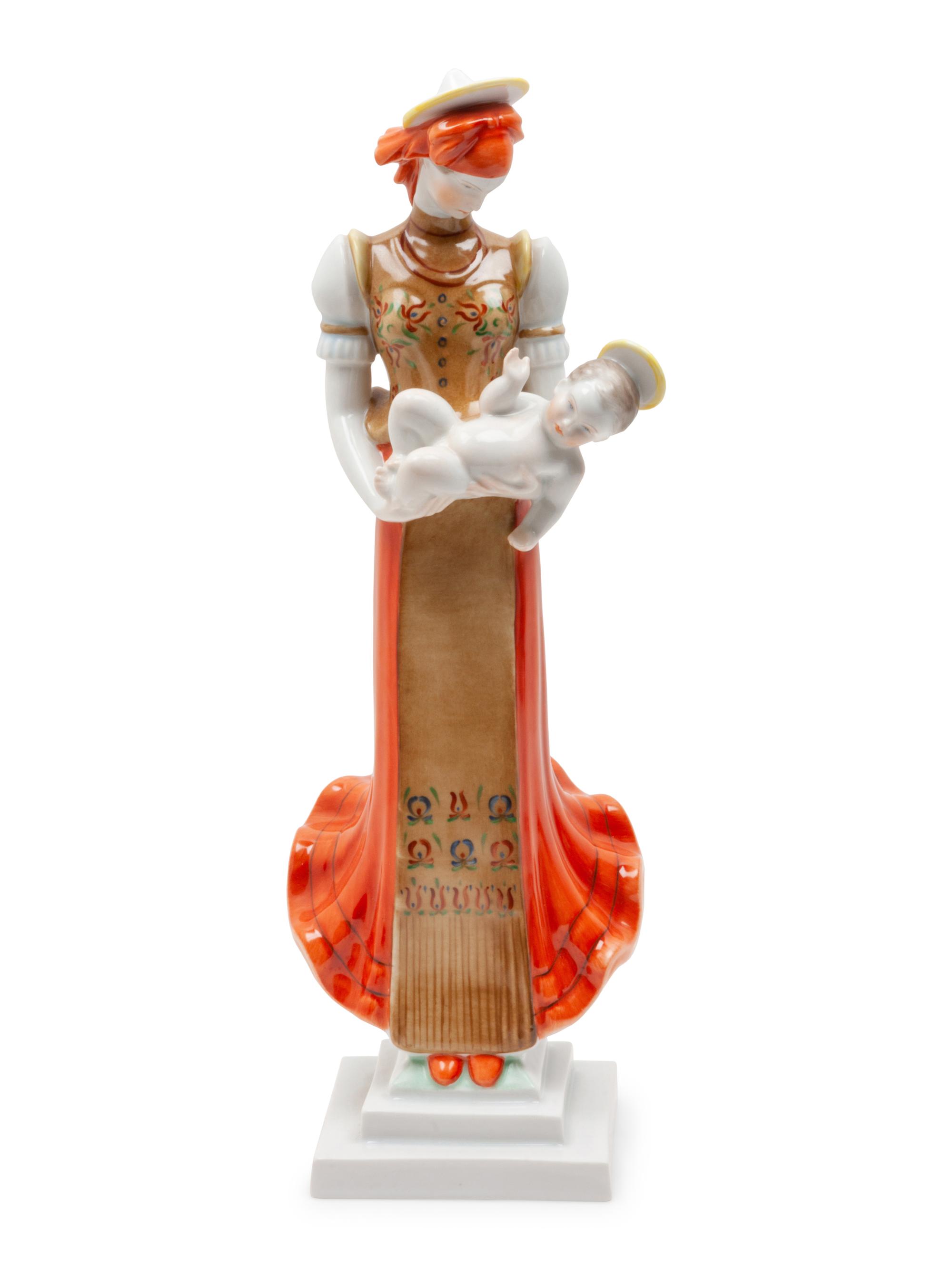 A Herend Porcelain Figural Group