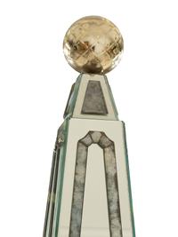 A Depp Glass Neoclassical Style Mirrored Obelisk — American, Mid-20th Century