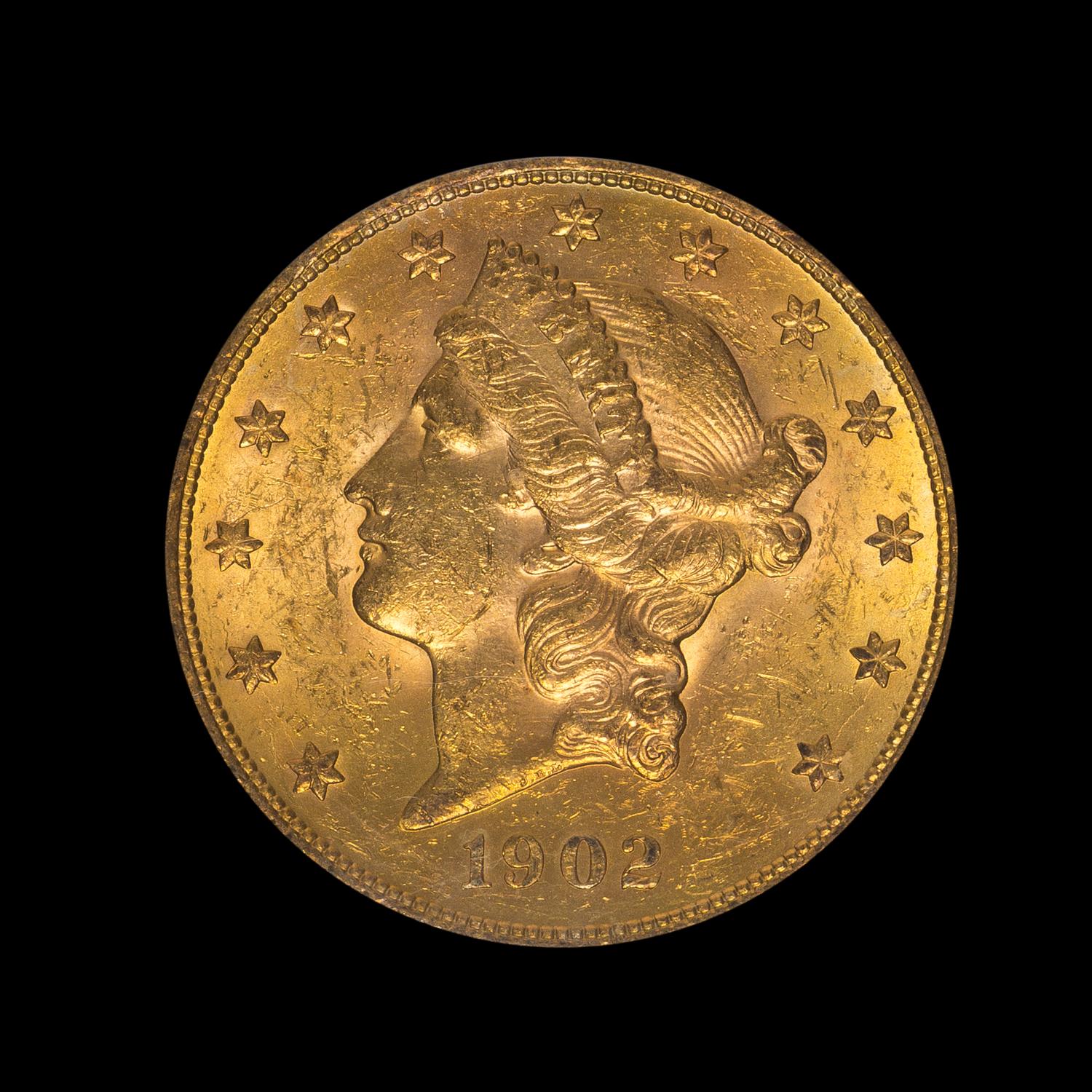 A United States 1902-S Liberty Head $20 Gold Coin