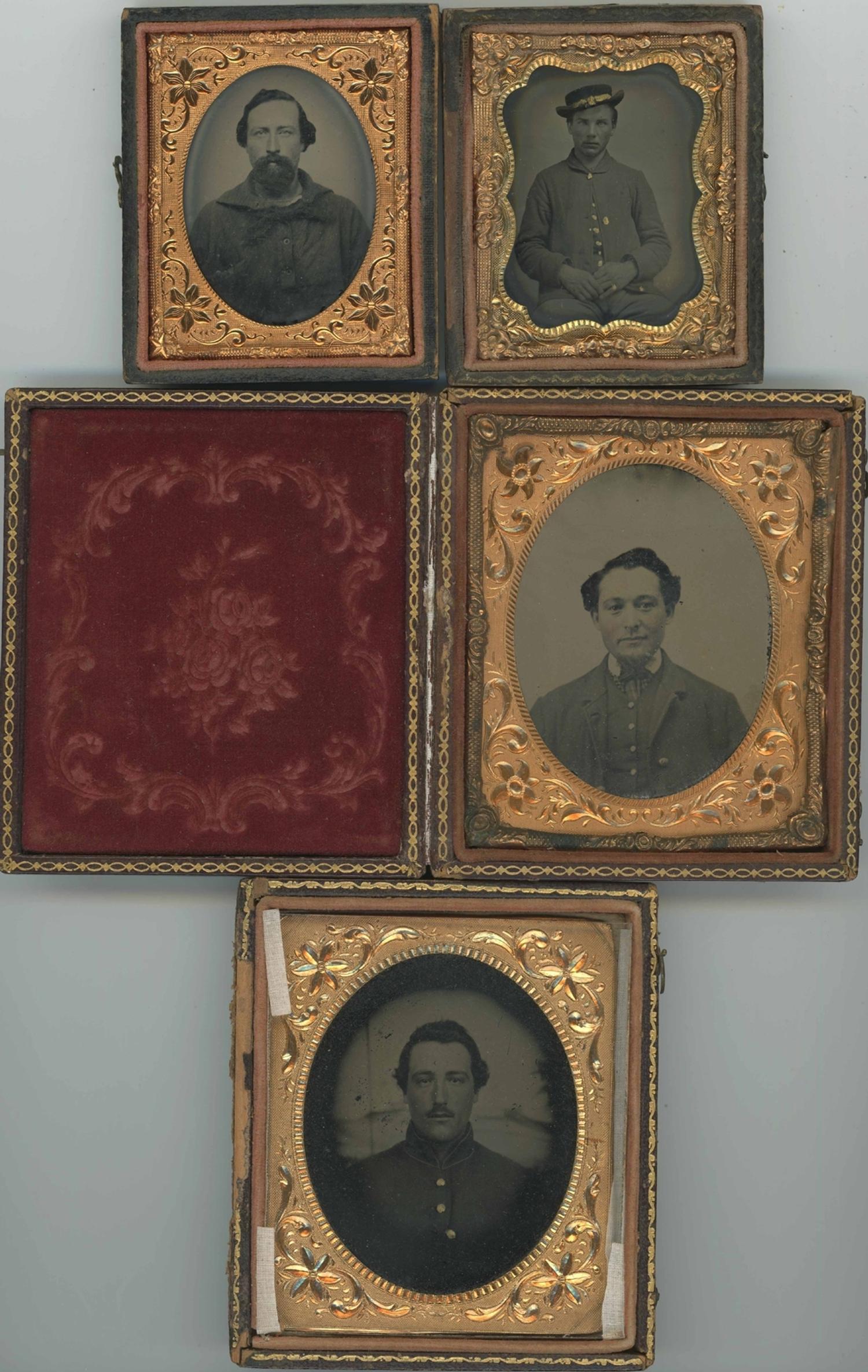 [Tintypes and Ambrotype] 4 Images of Union Soldiers and a Sailor