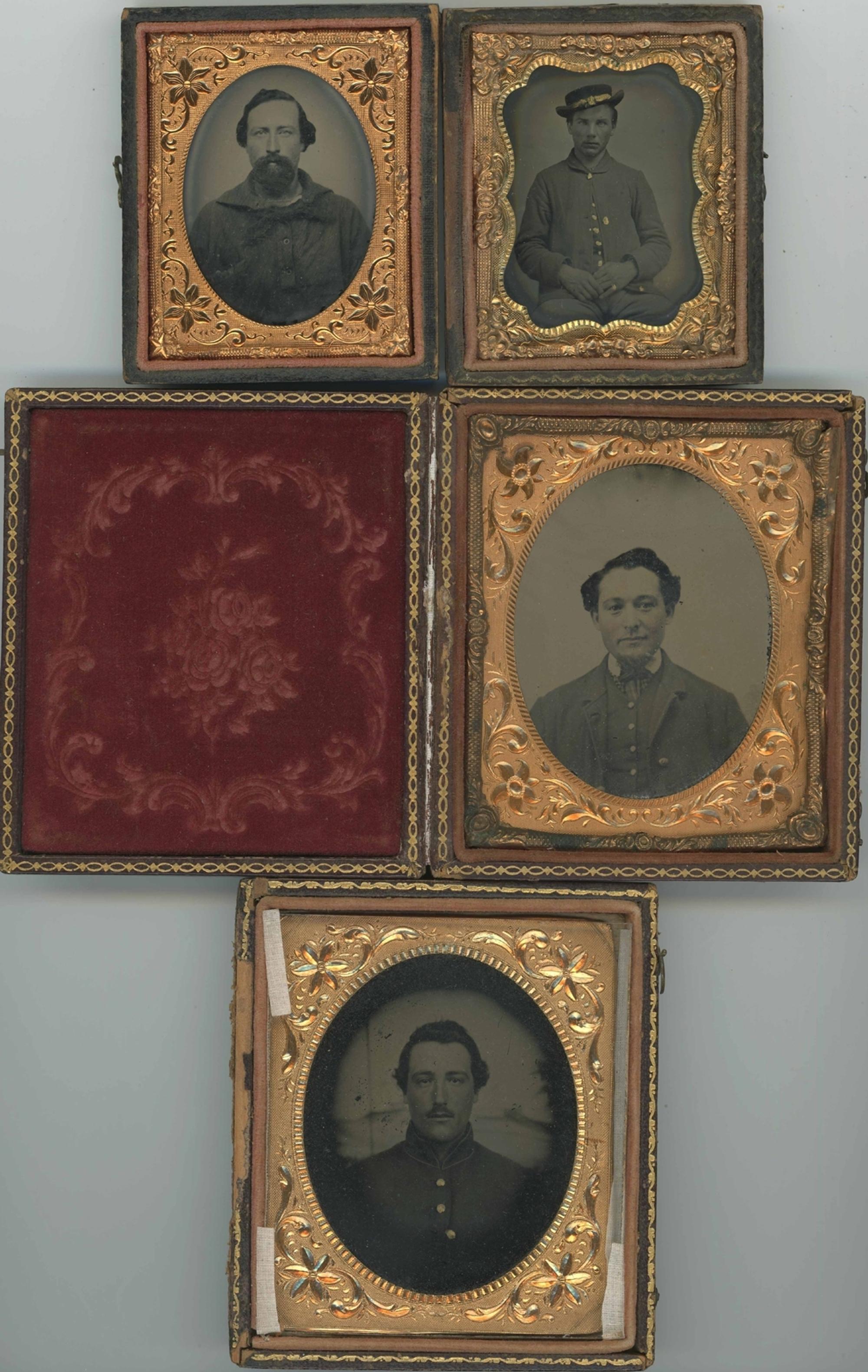 [Tintypes and Ambrotype] 4 Images of Union Soldiers and a Sailor