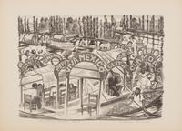 A group of four prints ( Connecticut Light and Power; From Rosslyn to Georgetown; New Hampshire Barn; Xochimilco Cinco de Mayo )