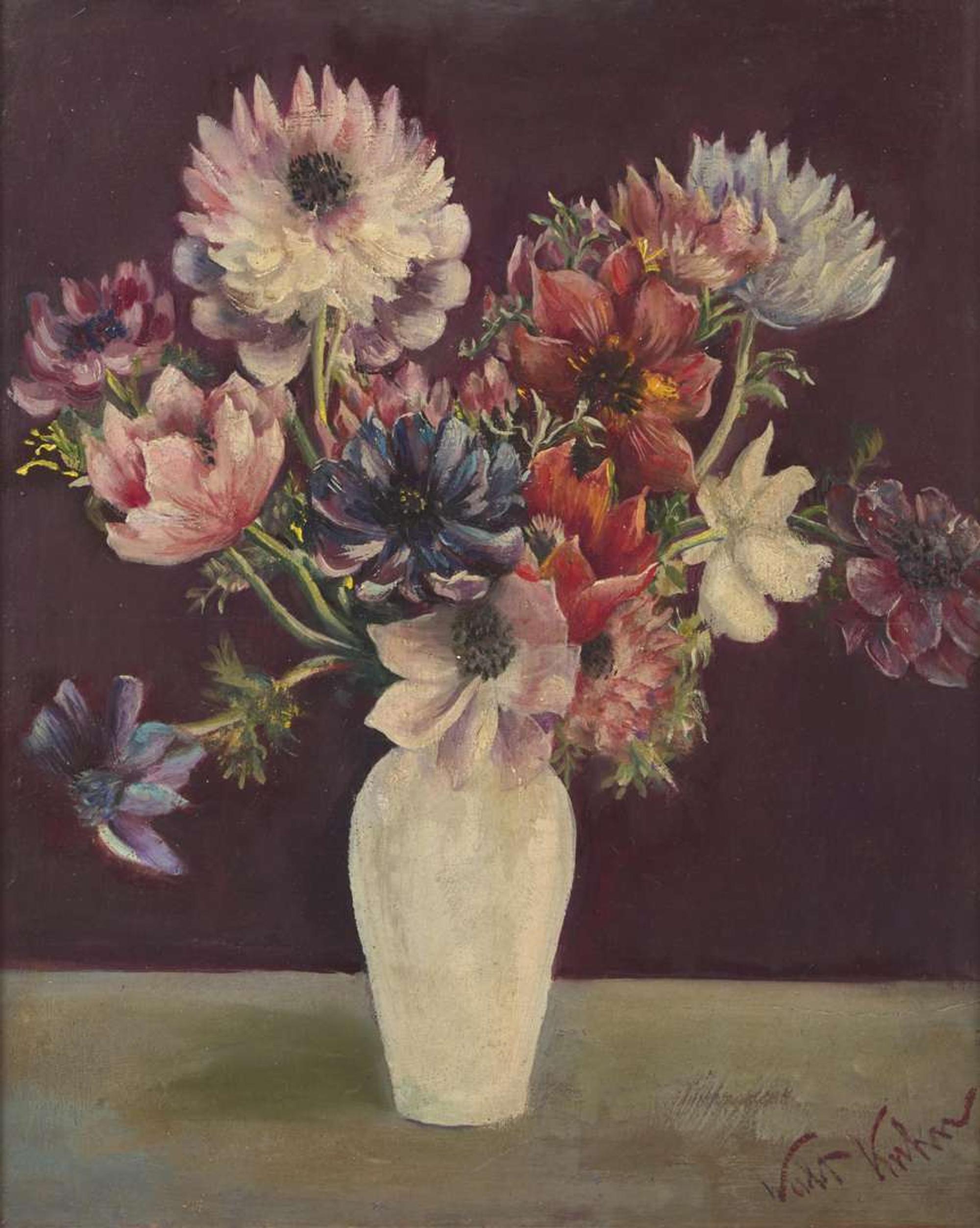 Walt Kuhn (American, 1877-1949) - Still Life with Flowers