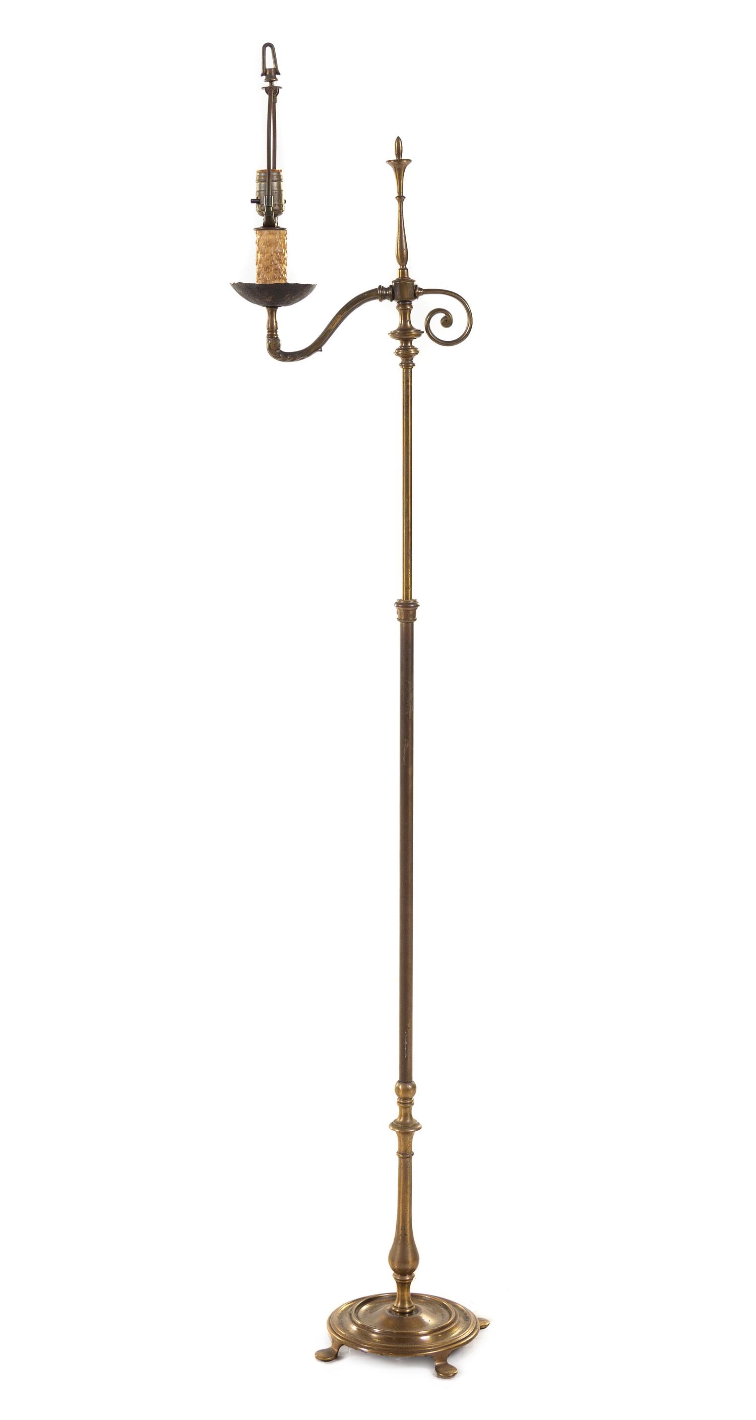 A Primitive Style Brass Candelabrum