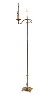 A Primitive Style Brass Candelabrum